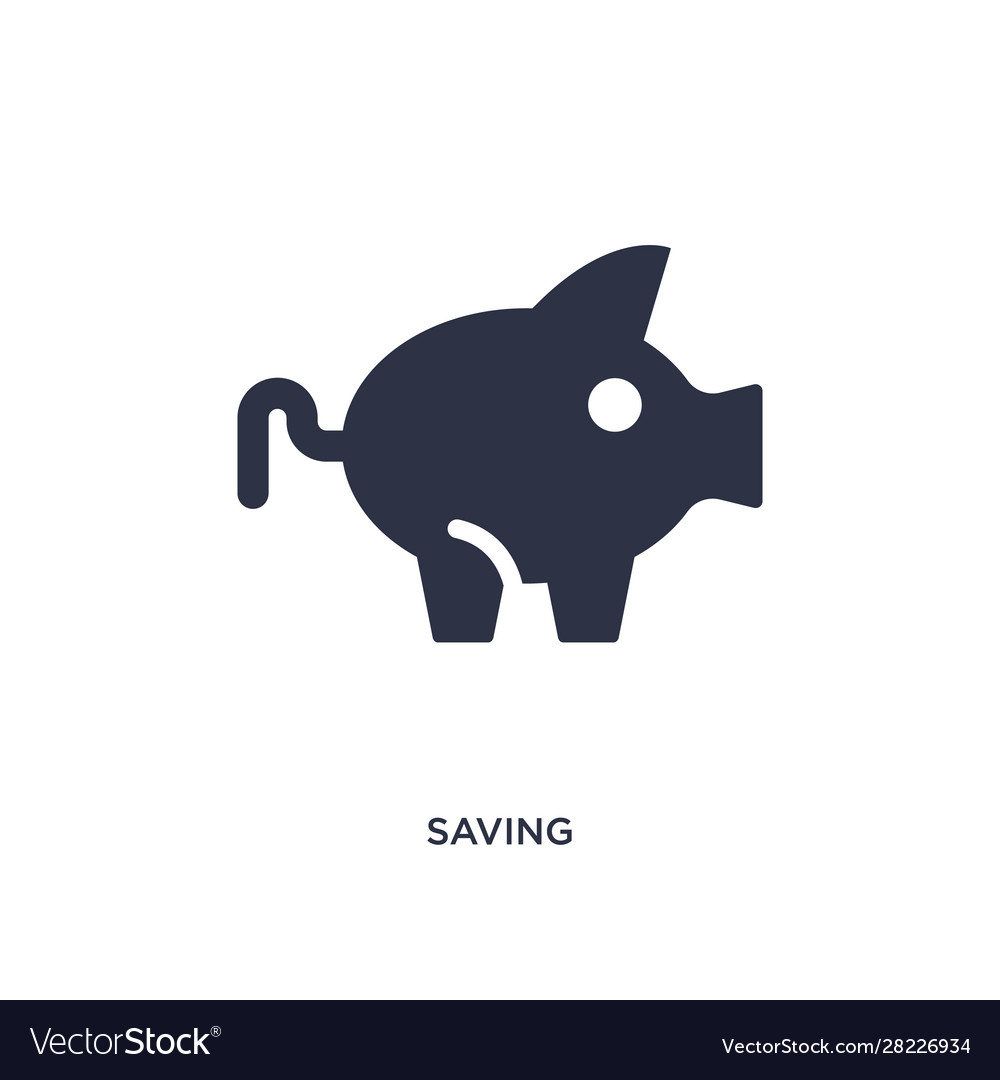 Saving icon on white background simple element vector image Saving icon on white background simple element