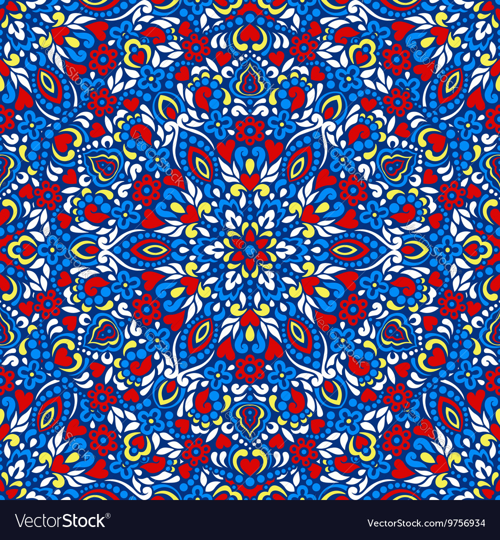 Seamless background with abstract ethnic pattern