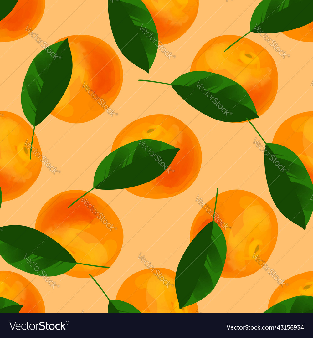 Seamless pattern with of oranges vector image Seamless pattern with of oranges