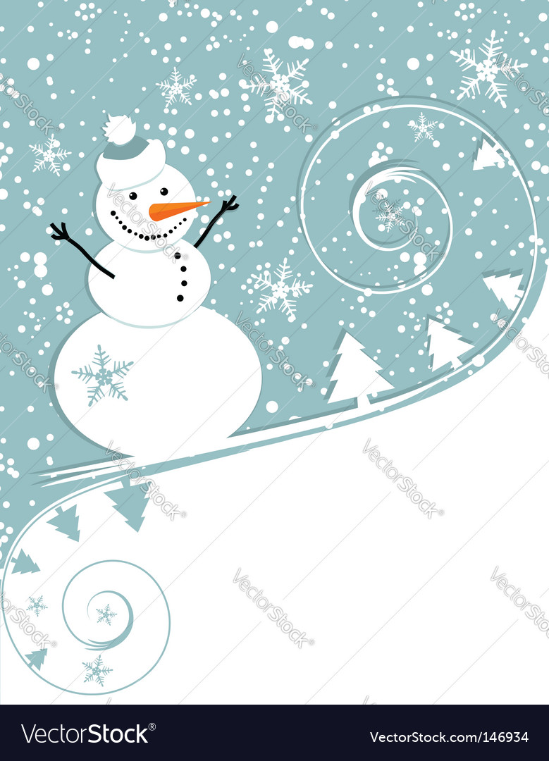 Snowman christmas card