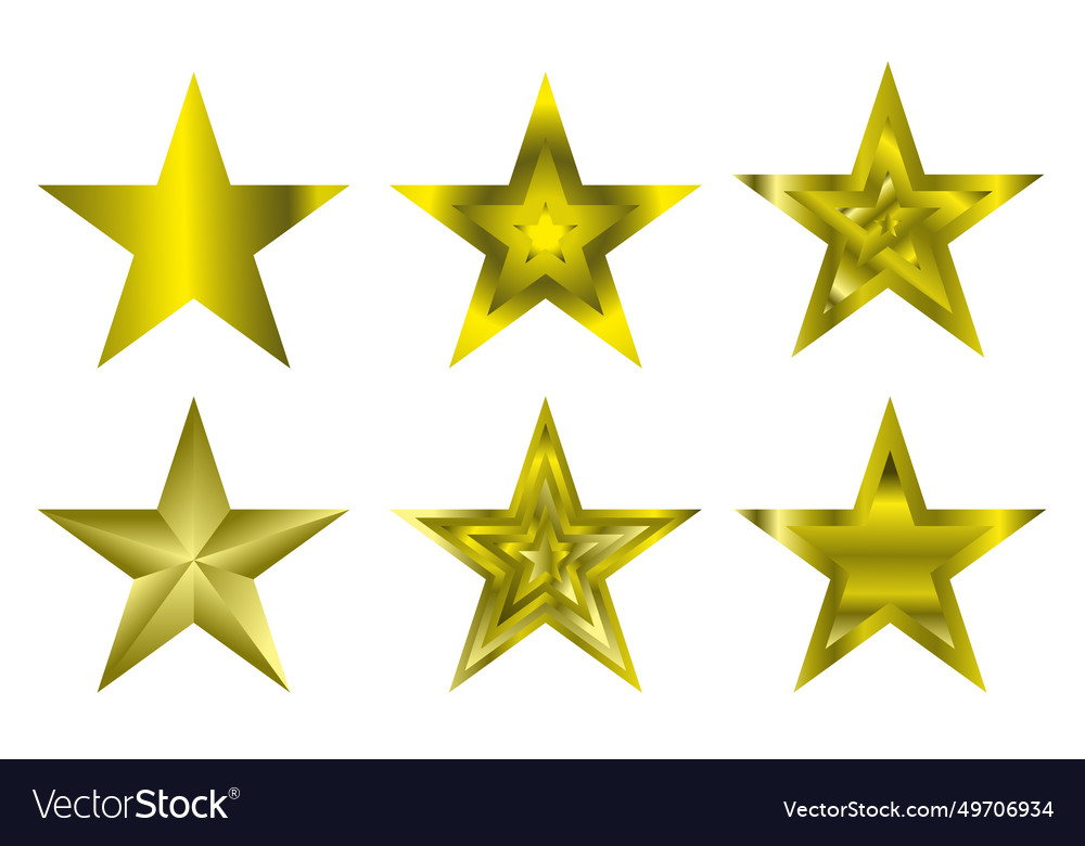 Star Icon Classic Isolated Shiny Trendy Royalty Free Vector