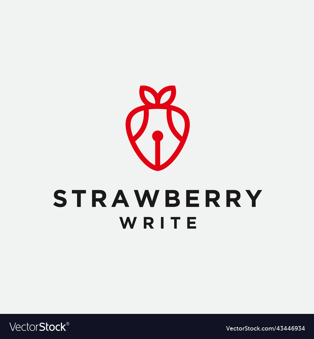 Strawberry Stift Logo Design