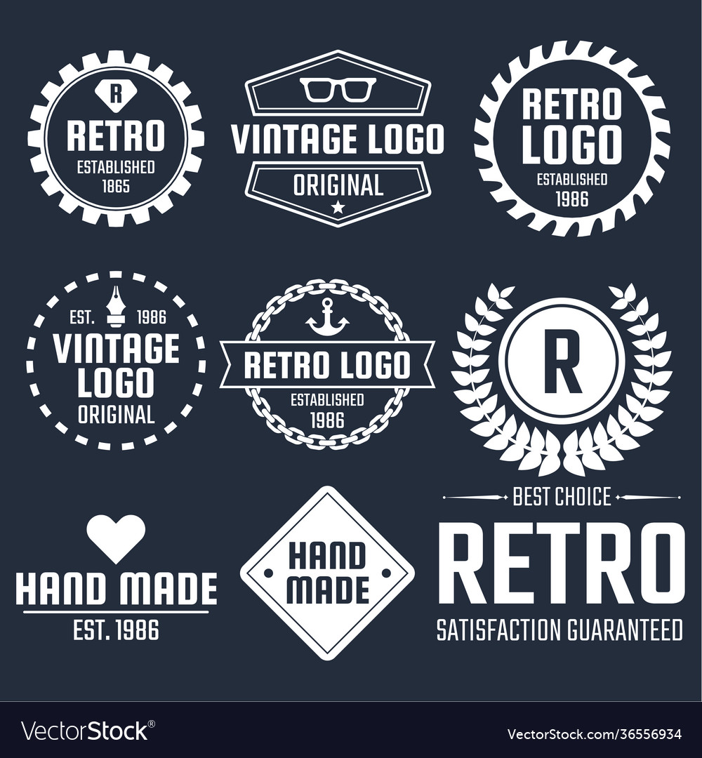 Vintage retro logo for banner Royalty Free Vector Image