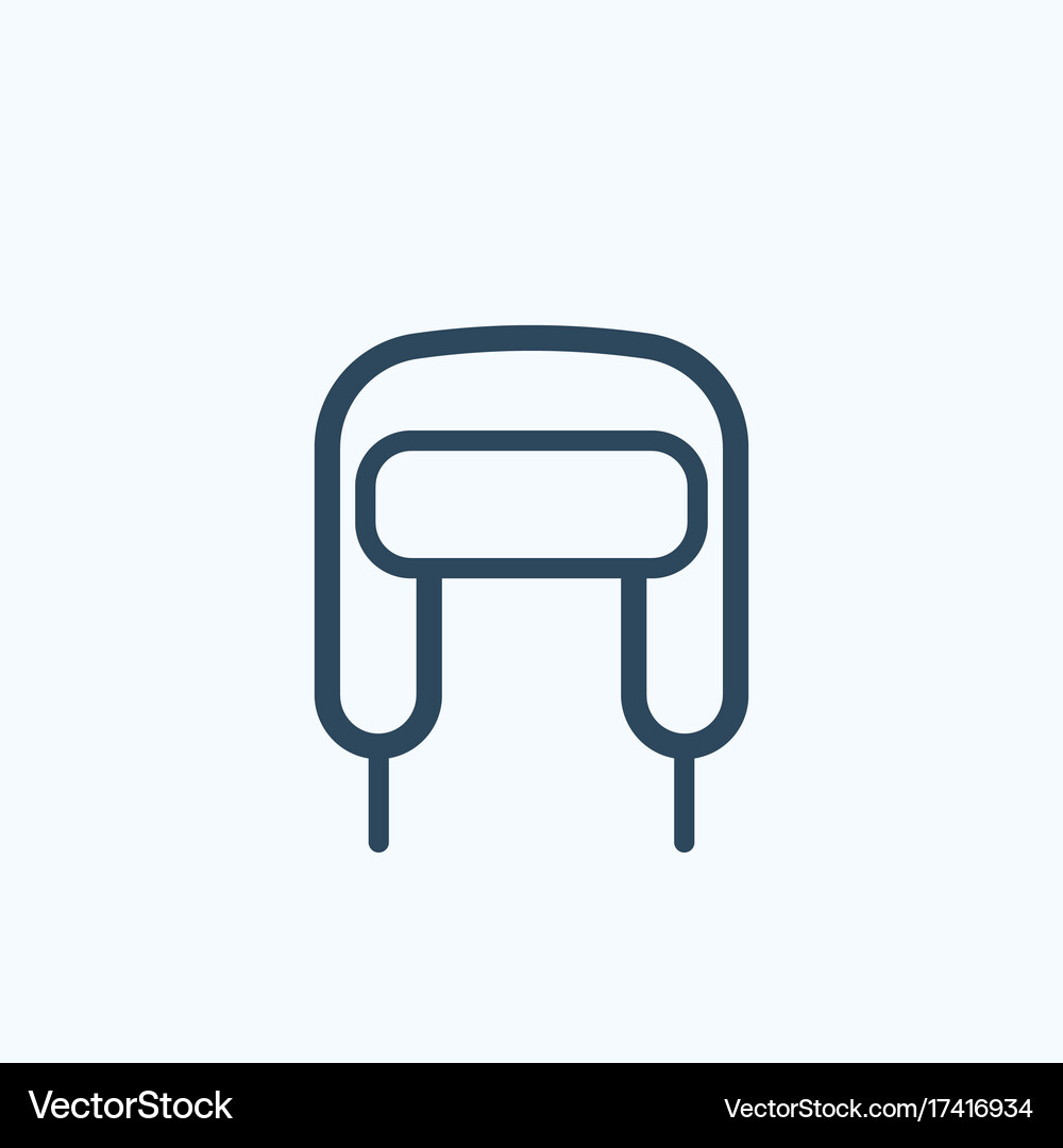 Winter hat with ear flaps icon Royalty Free Vector Image