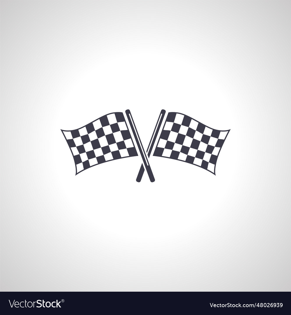 Checkered flag icon racing finishing Royalty Free Vector