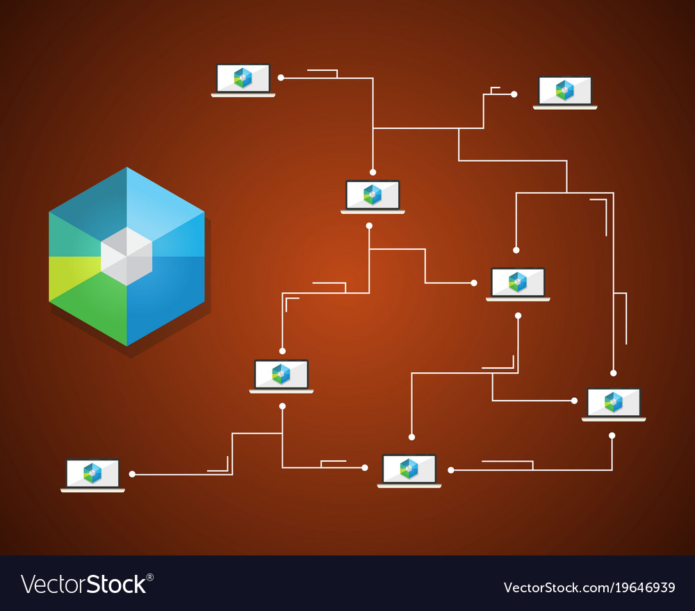 Collection blockchain raiblocks style background
