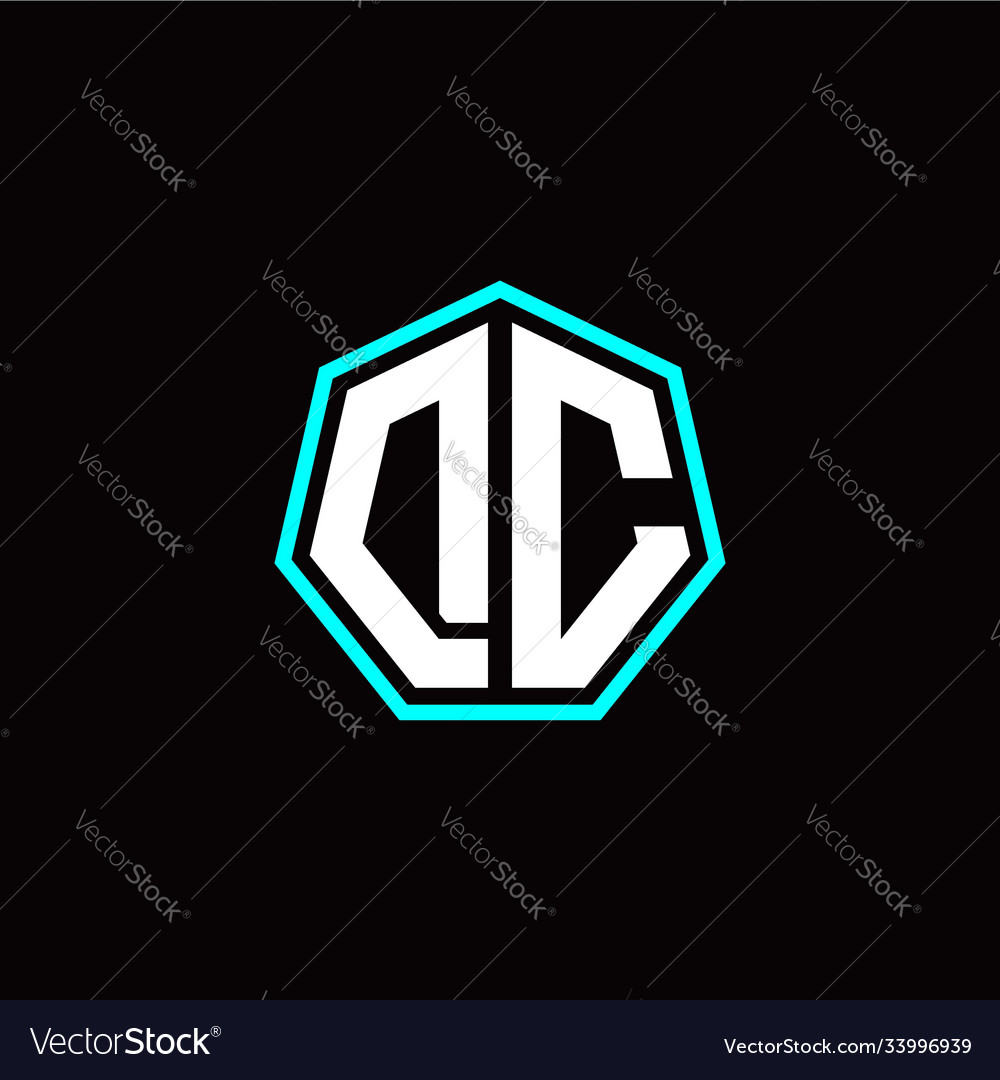 D c initials modern polygon logo template vector image D c initials modern polygon logo template