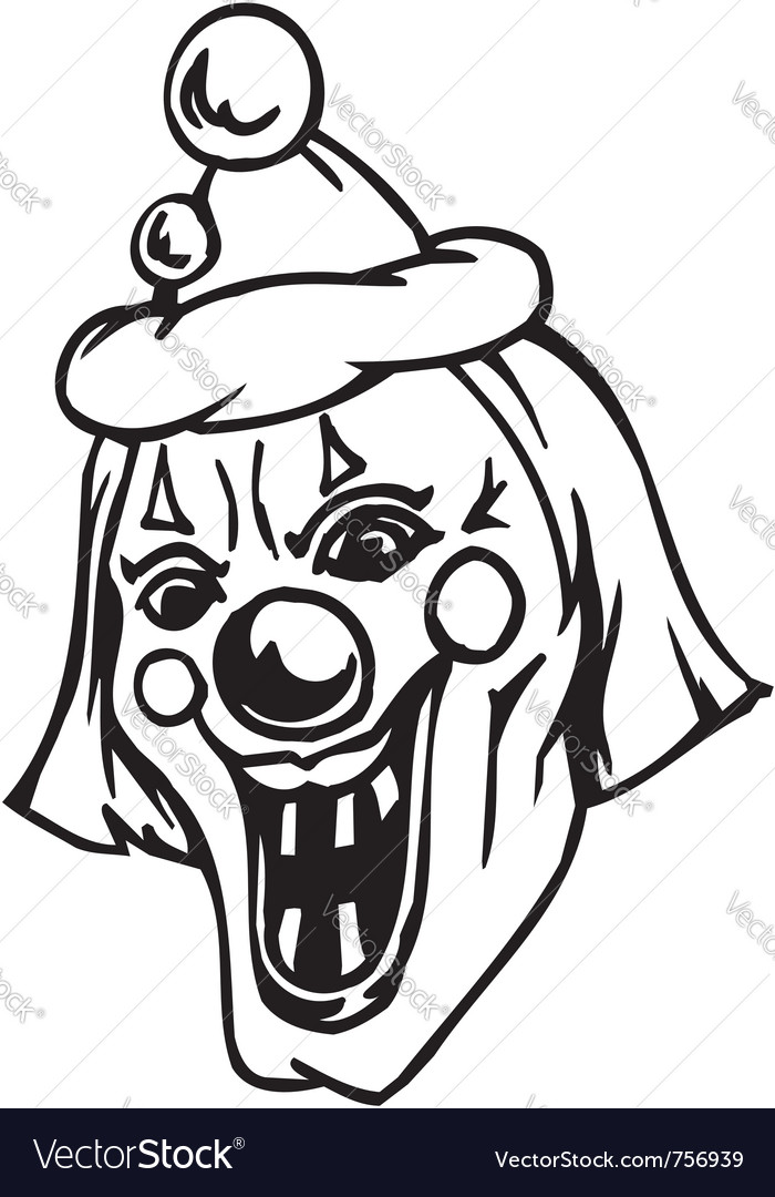 Evil clown - halloween Royalty Free Vector Image