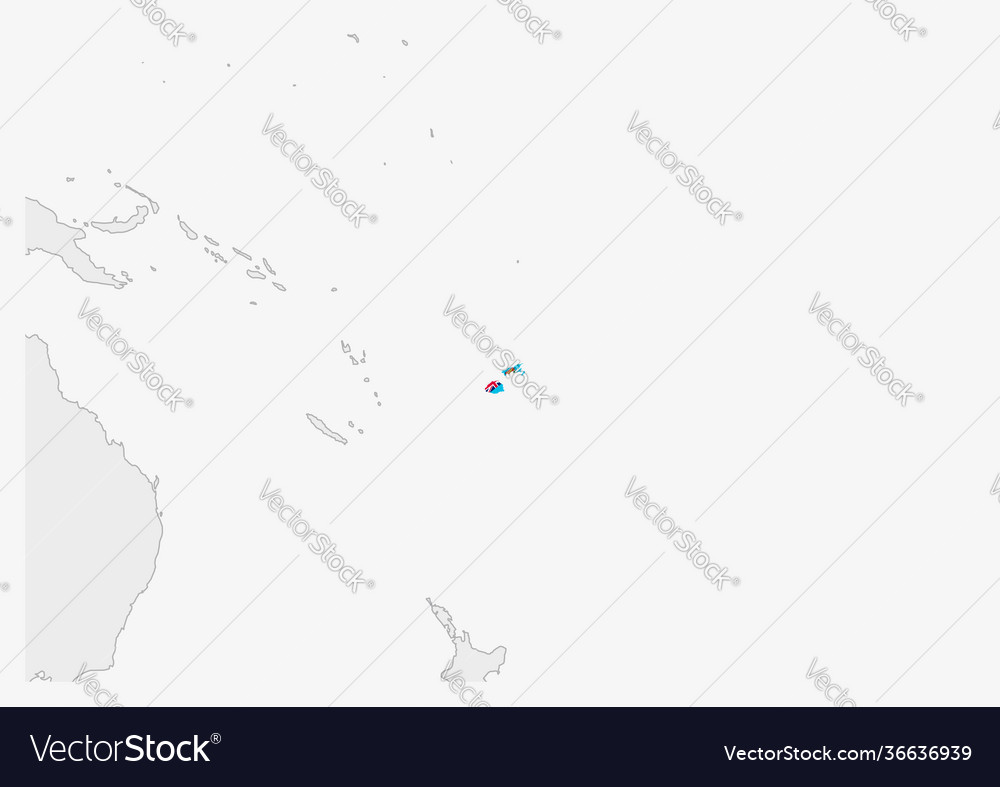 Fiji map highlighted in flag colors vector image Fiji map highlighted in flag colors