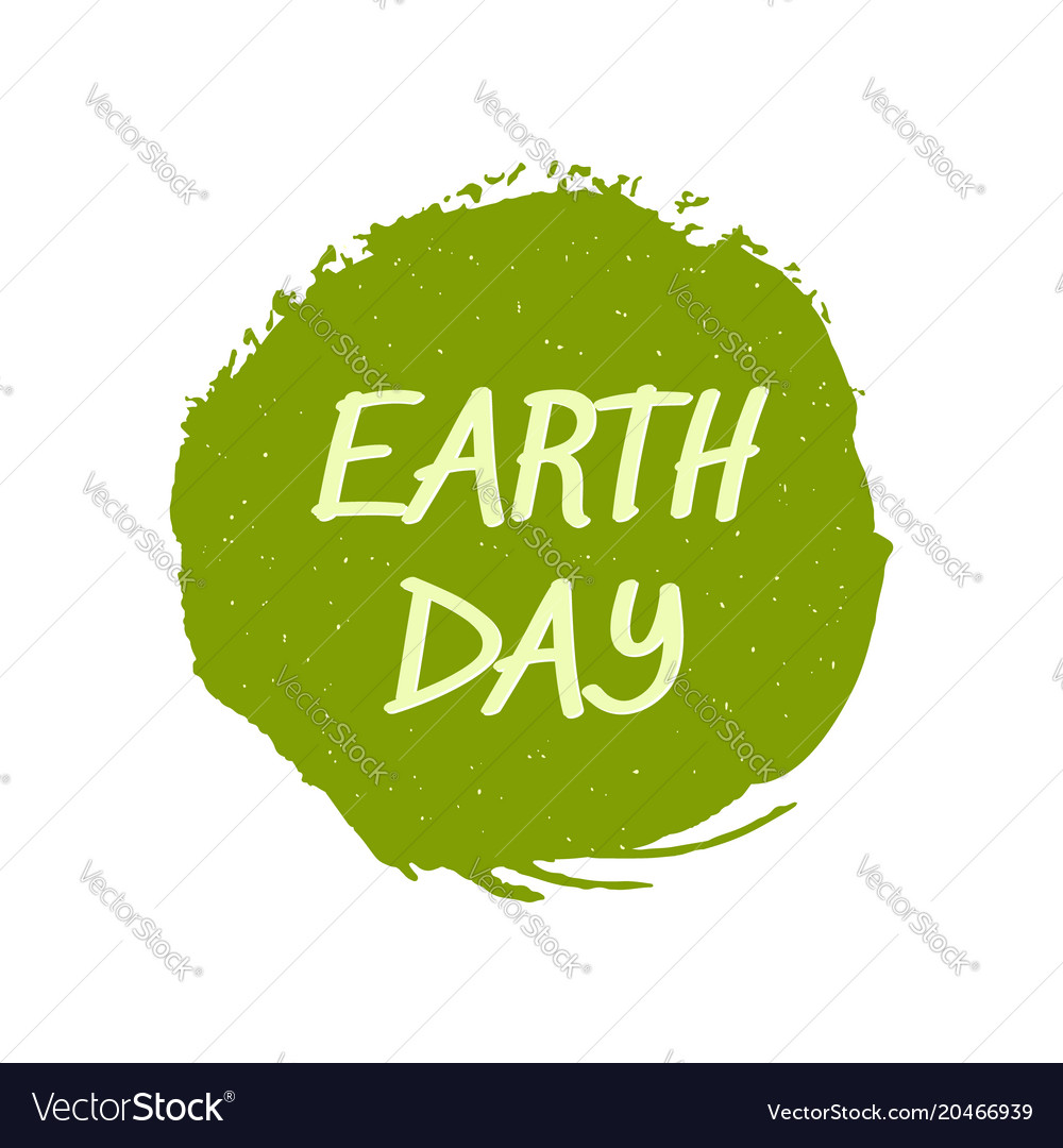 Happy earth day watercolor ink texture background