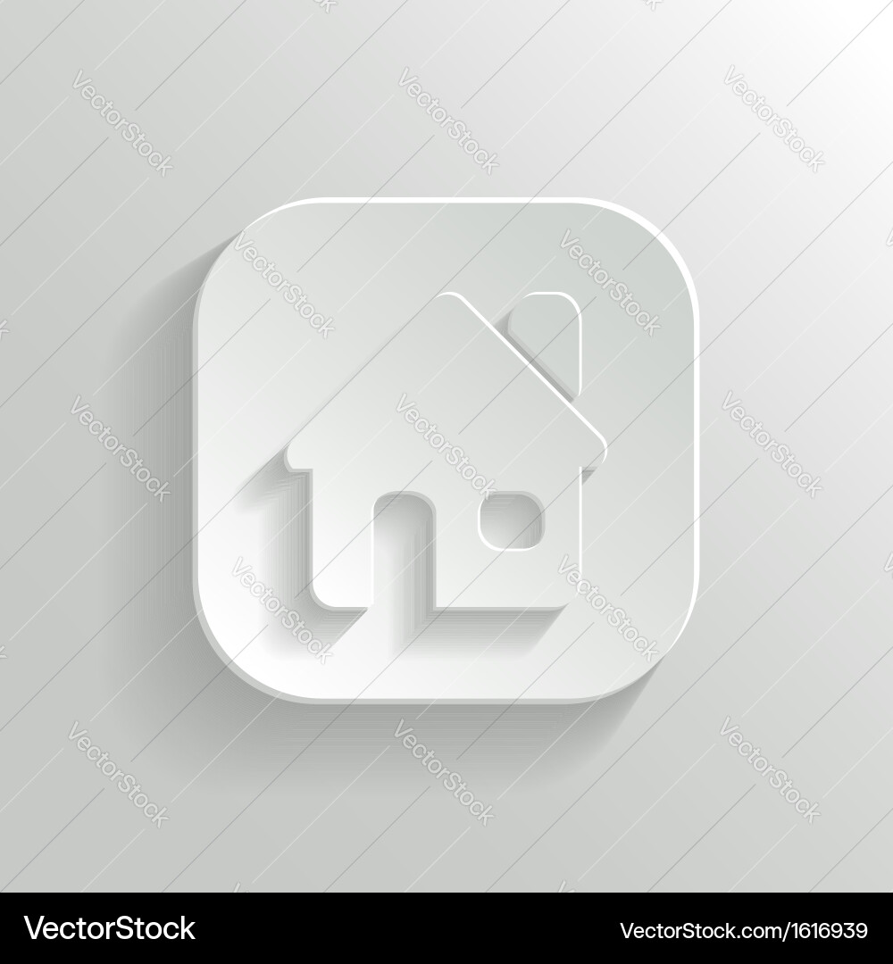 Home icon - white app button Royalty Free Vector Image