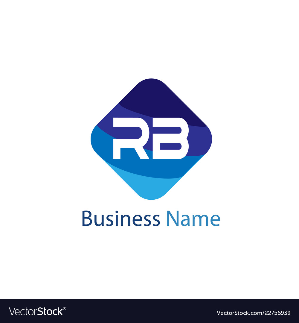 Initial letter rb logo template design