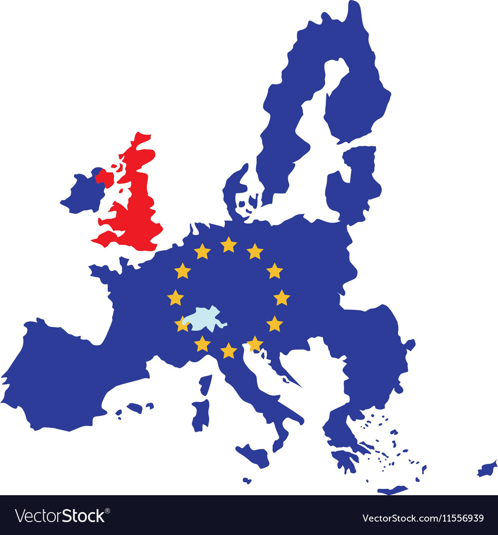 Isolated Brexit Map Design Royalty Free Vector Image