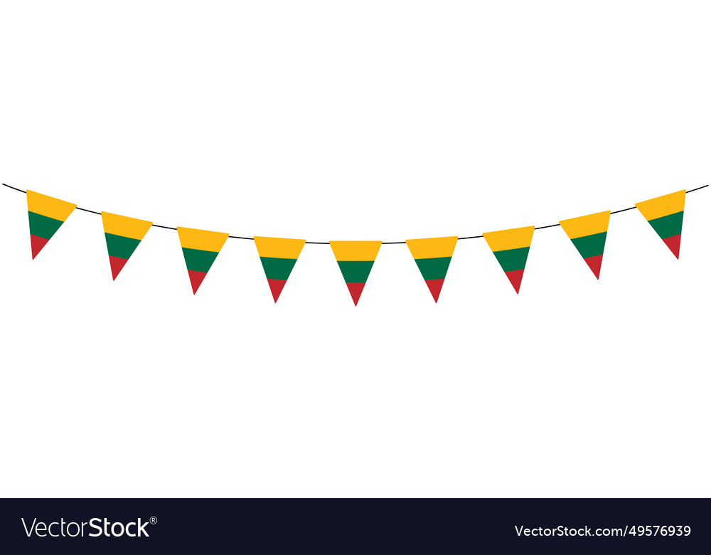 Lithuania bunting garland string of triangular