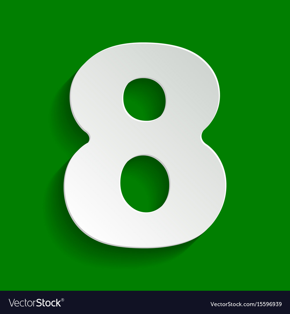 Number 8 sign design template element