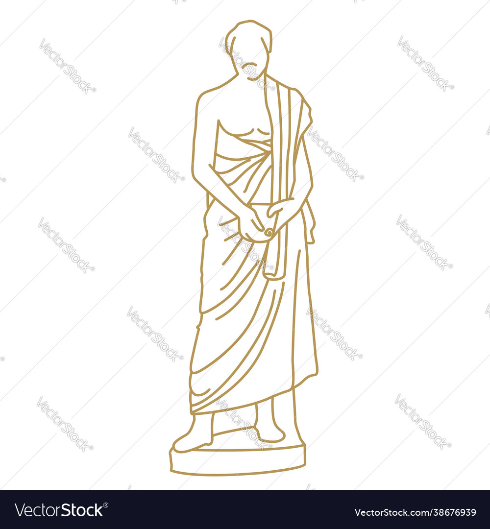 One line drawing demosthenes a prominent