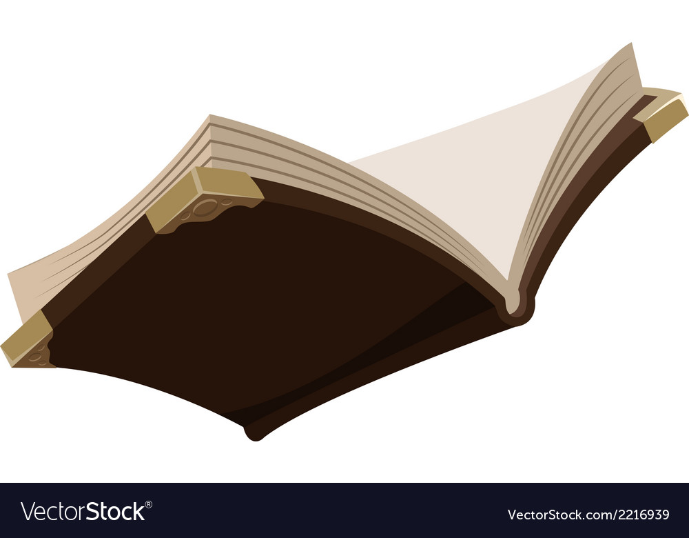 Old open book Royalty Free Vector Image - VectorStock