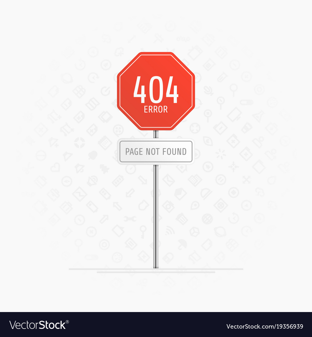Page with a 404 error