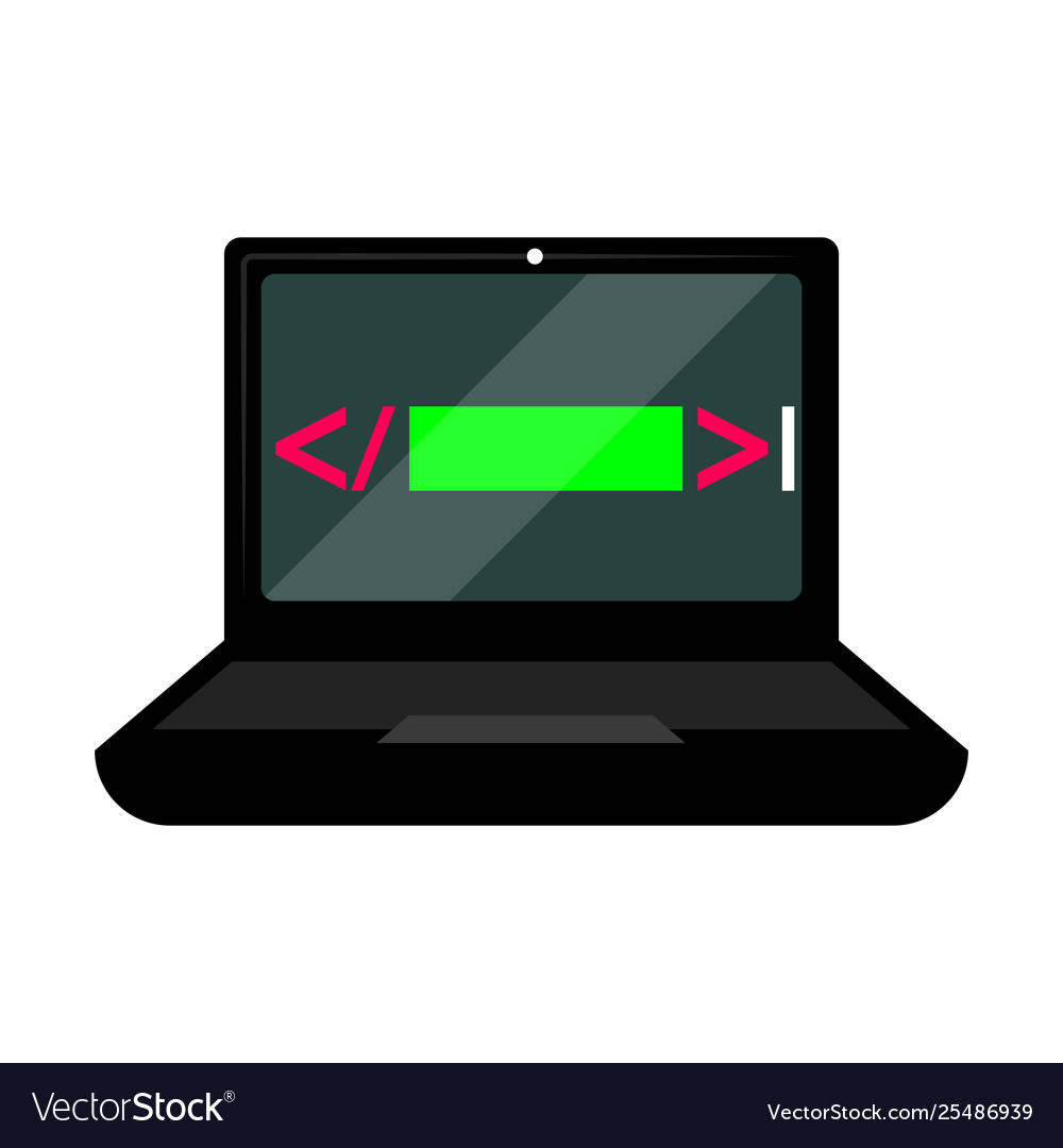 Programming code on a laptop screen