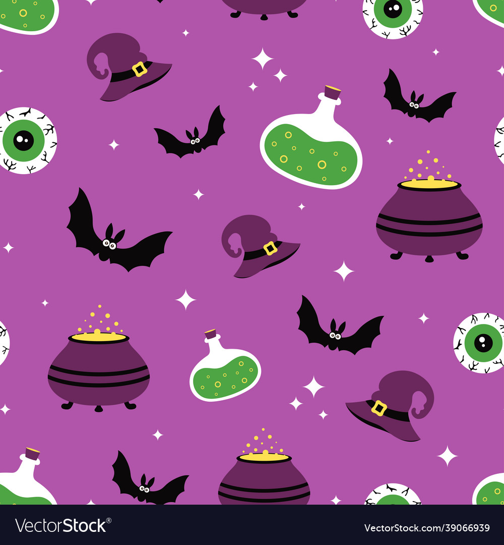 Seamless pattern with cartoon elements Vector Image Seamless pattern with cartoon elements