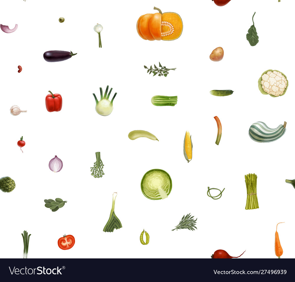 Vegetables small signs vector image Vegetables small signs