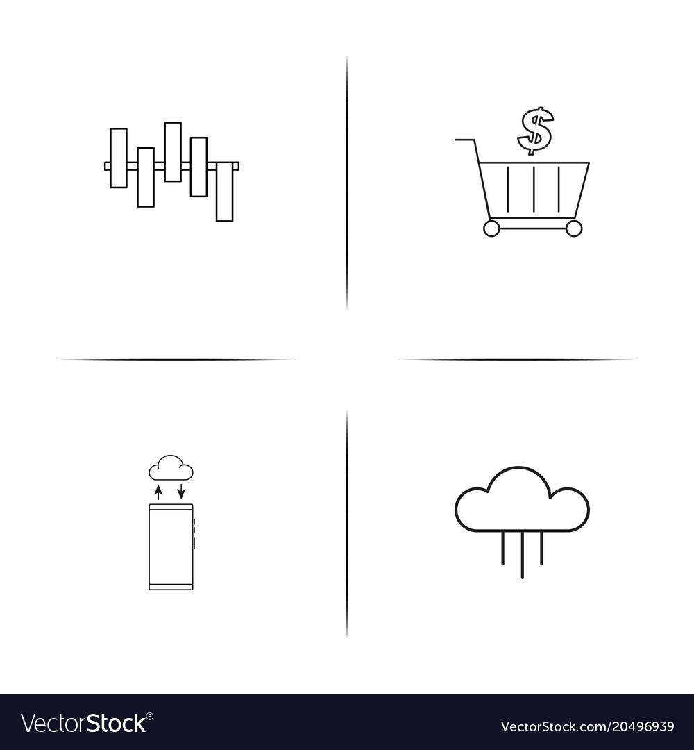 Web und Text einfache lineare Symbole gesetzt umrissen