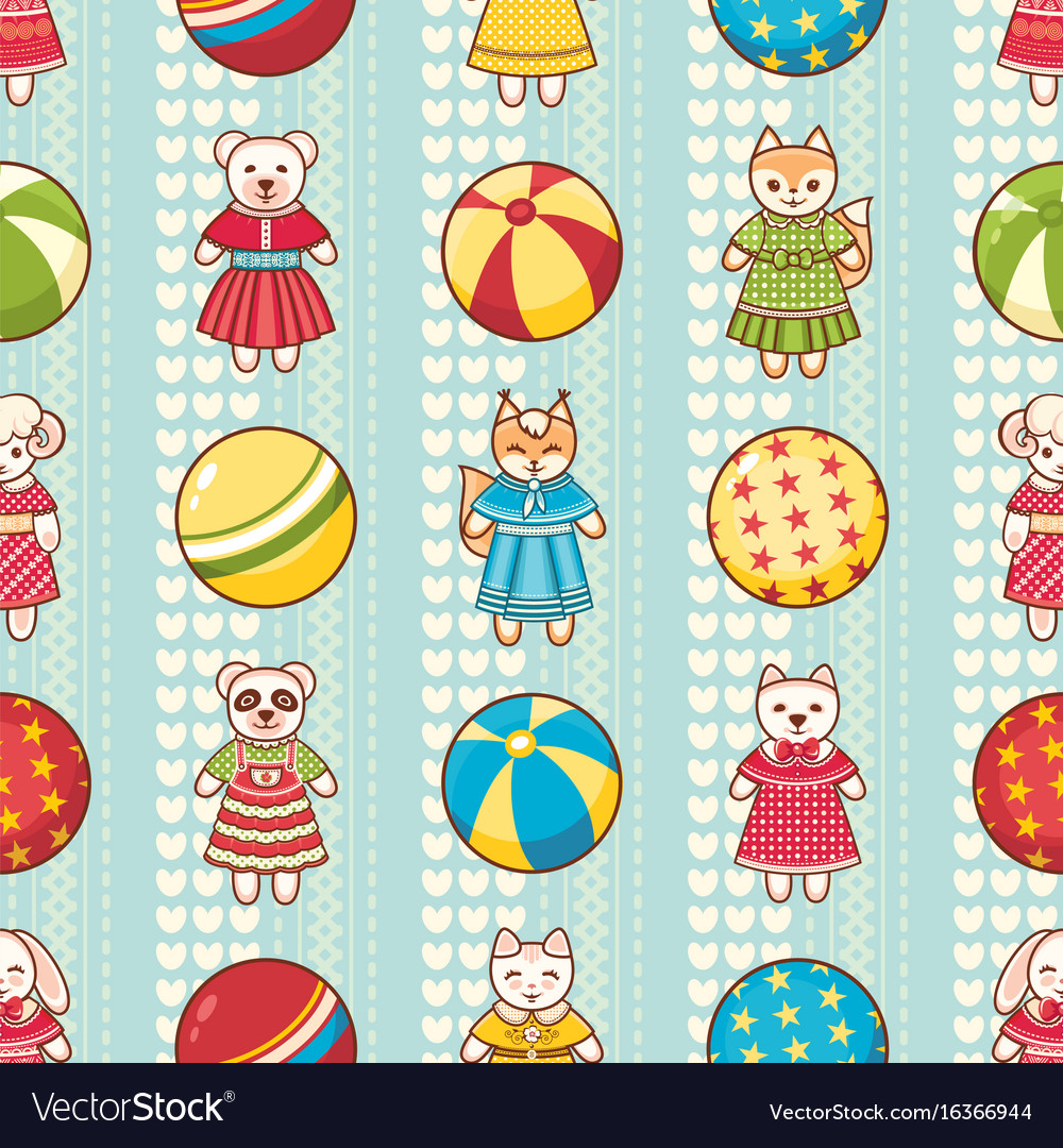Child toy seamless pattern design element