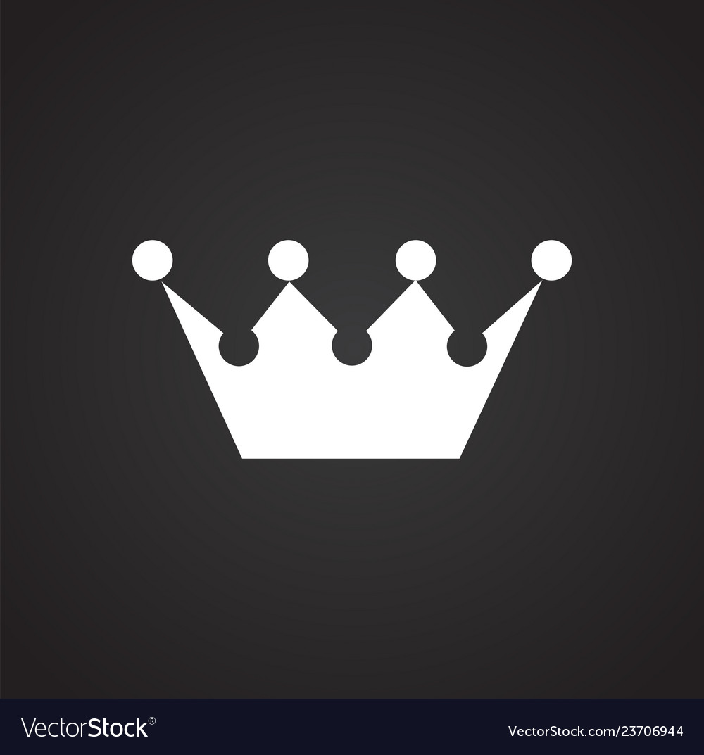 Crown set on black background for graphic and web