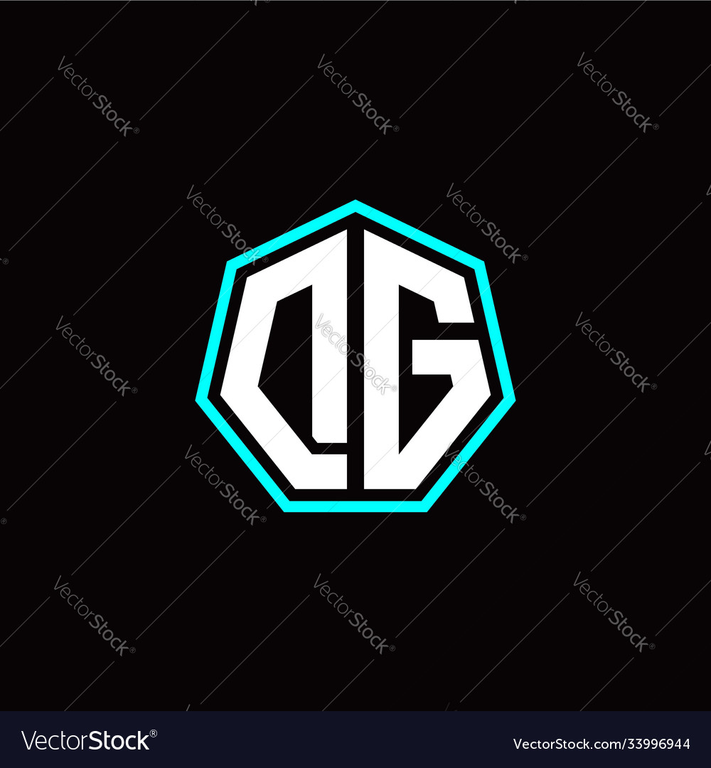 D g initials modern polygon logo template