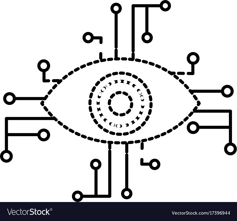 Dotted shape visual technology connect