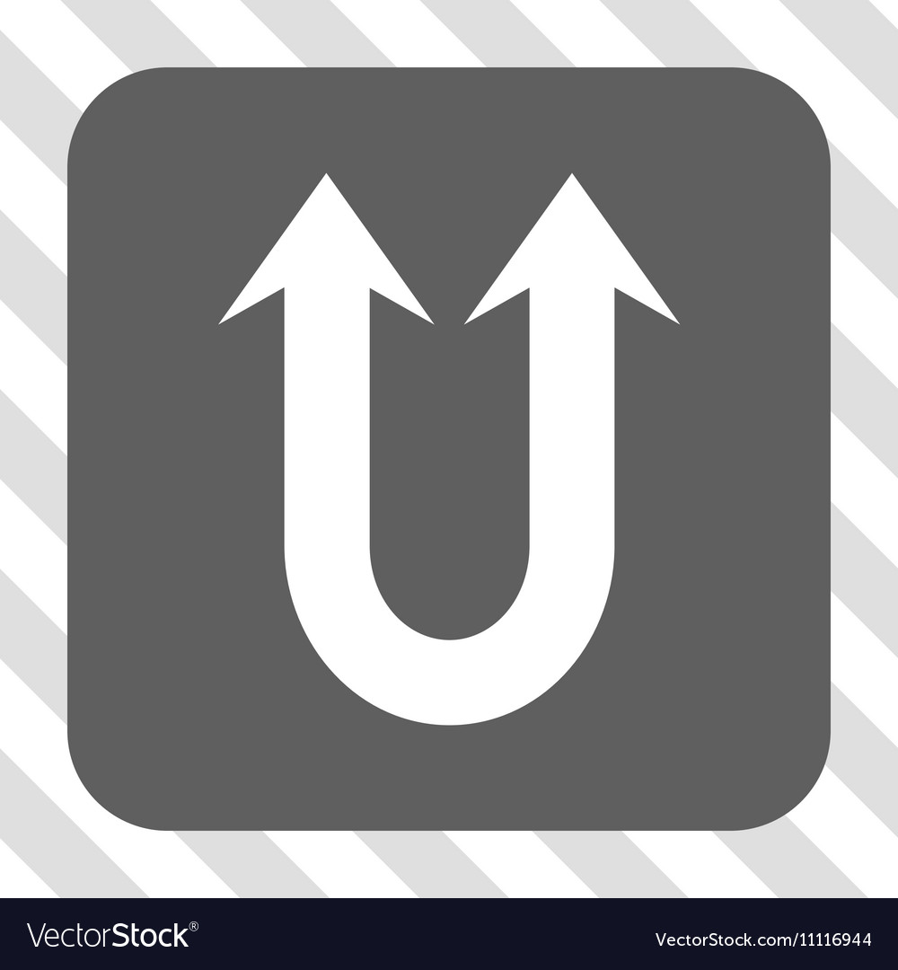 Double forward arrow rounded square button
