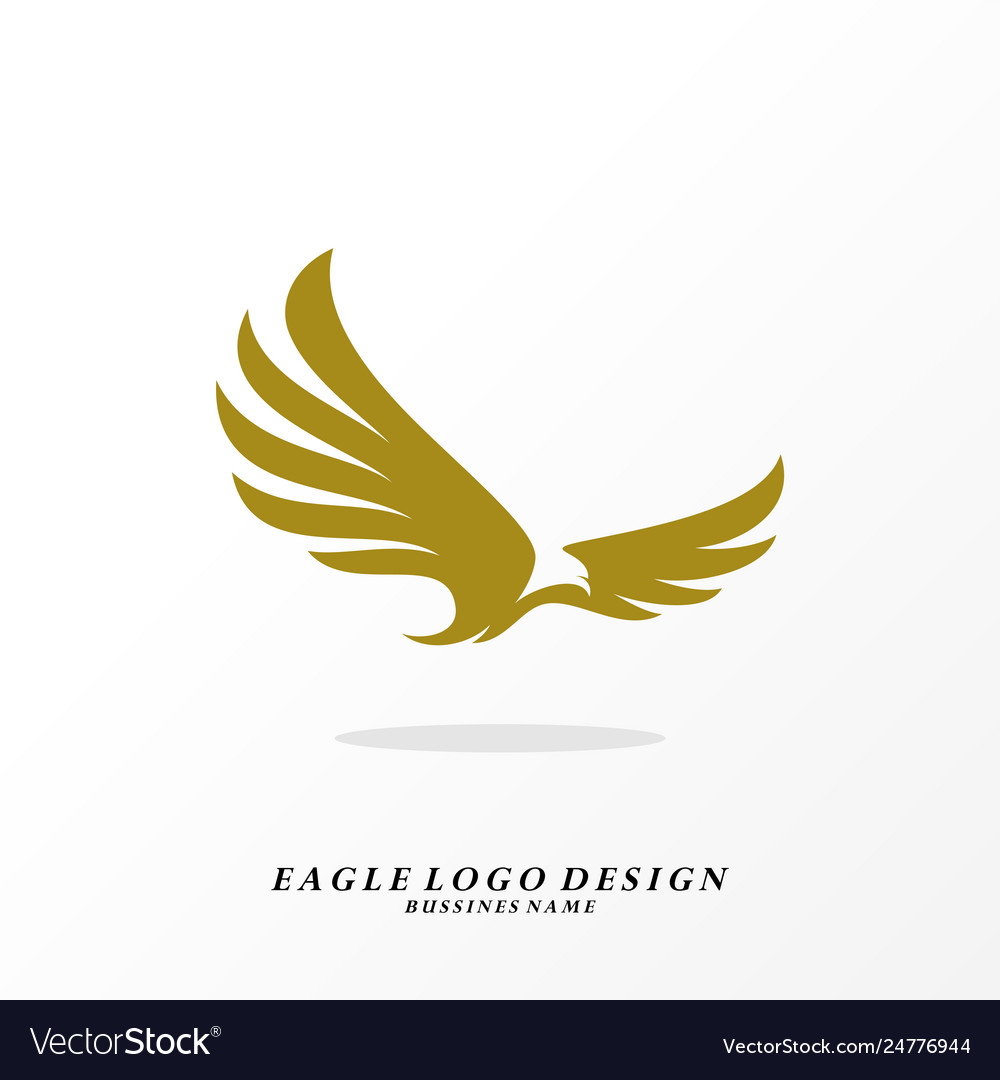 Eagle logo design simple logo template Royalty Free Vector