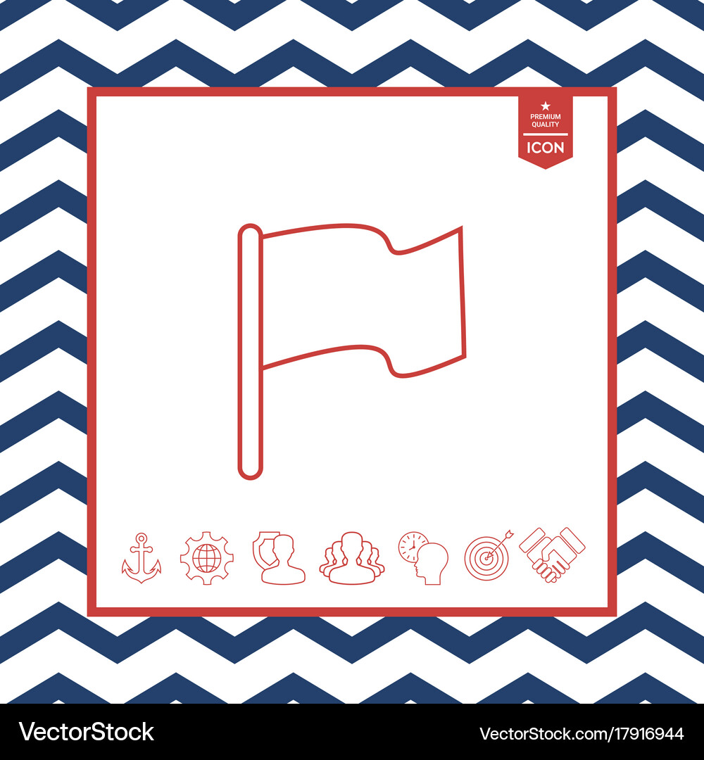 Flag linear icon Royalty Free Vector Image - VectorStock