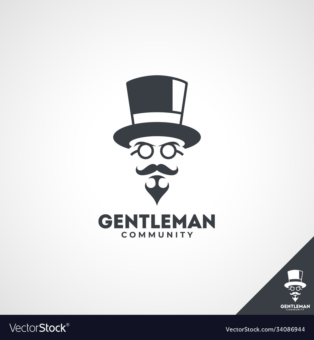 Gentleman logo Royalty Free Vector Image - VectorStock