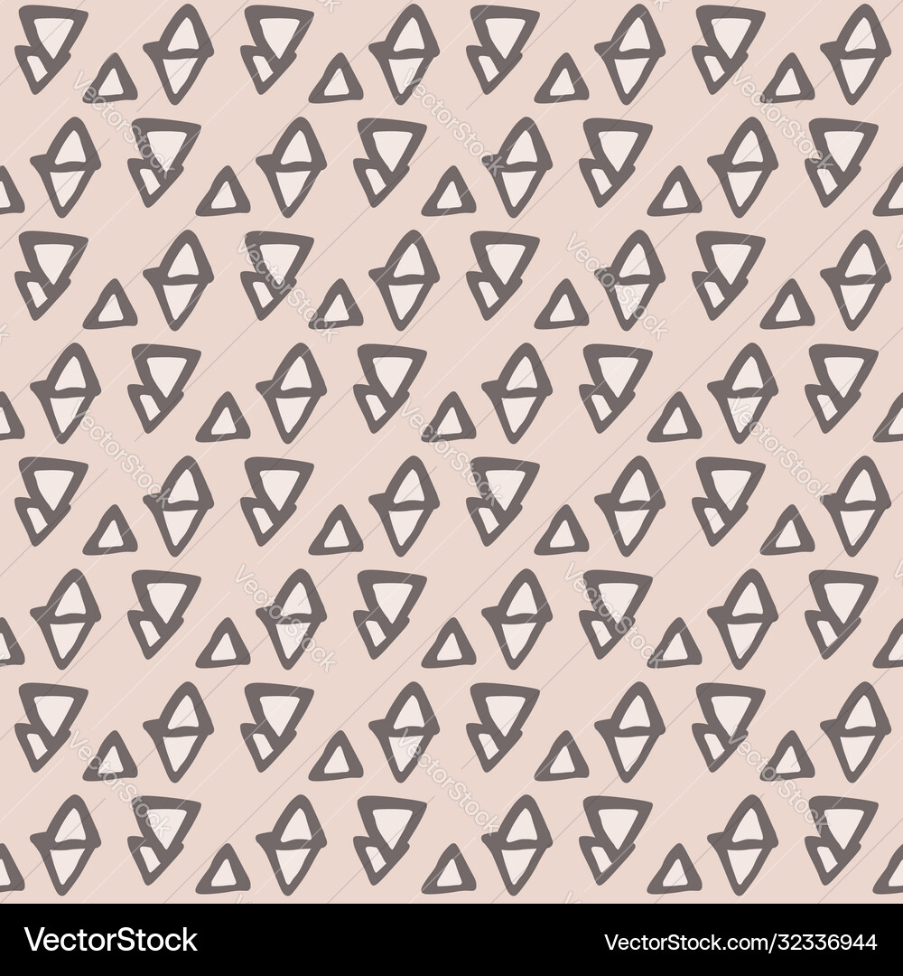 Geometric seamless pattern with framed triangles Vector Image