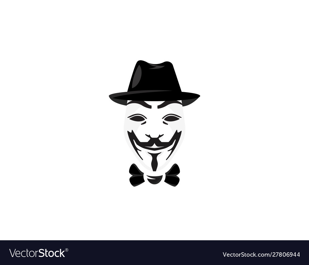 Hacker user logo design vector image Hacker user logo design