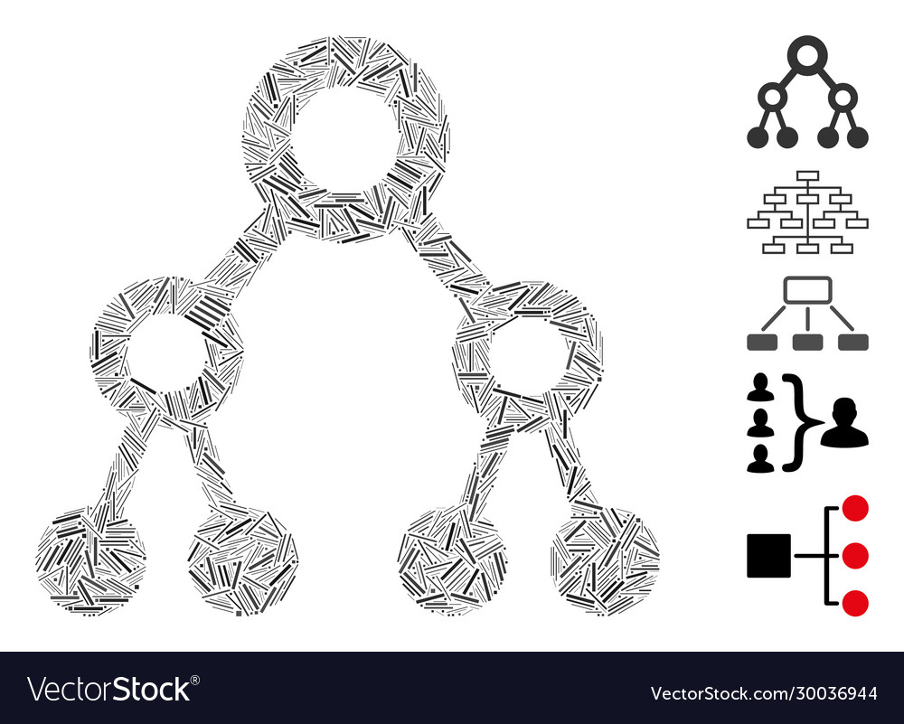 Hatch mosaic binary tree vector image Hatch mosaic binary tree