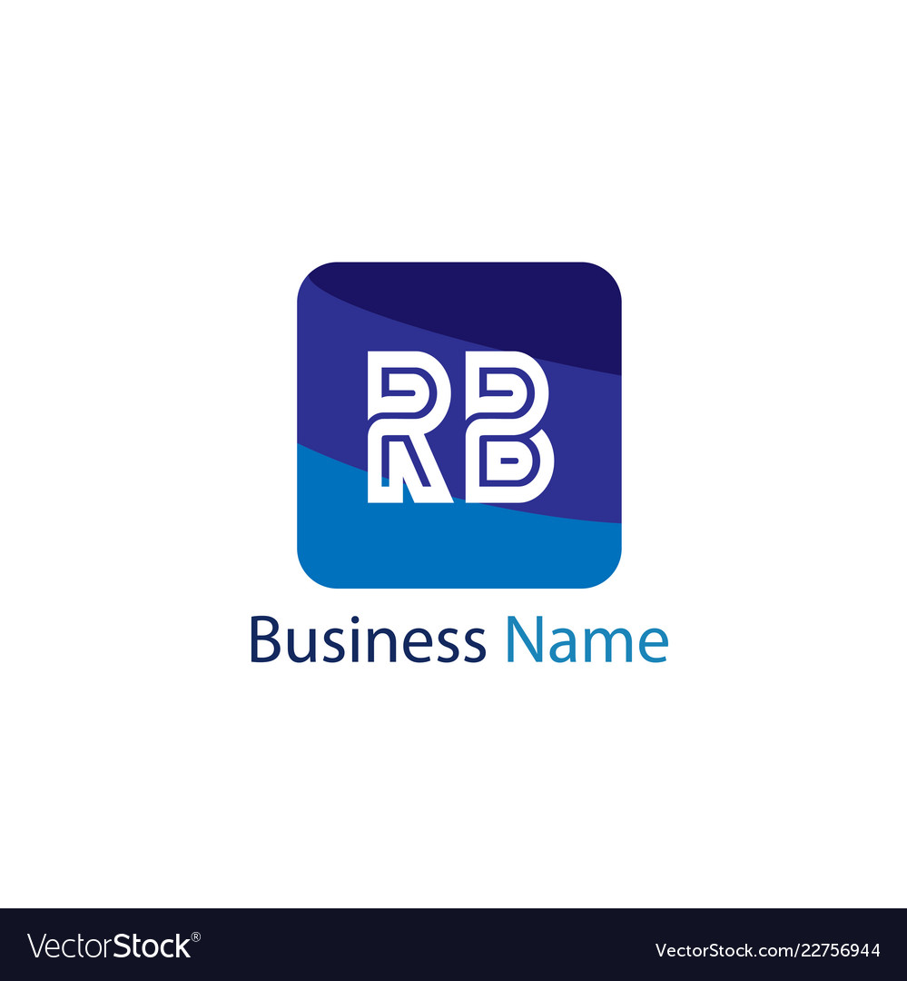 Initial letter rb logo template design Royalty Free Vector