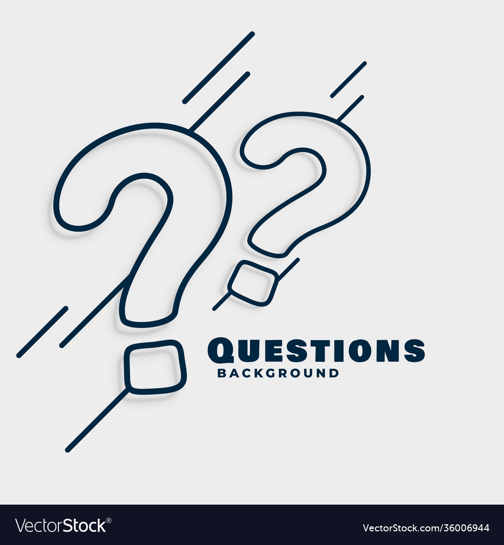 Line style question mark background for help