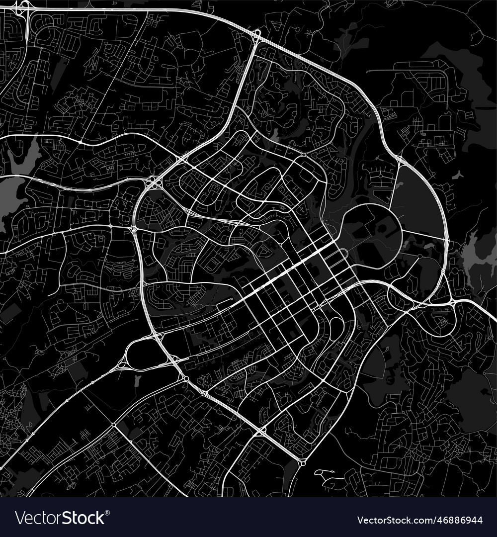 Map of abuja city nigeria urban black and white Vector Image