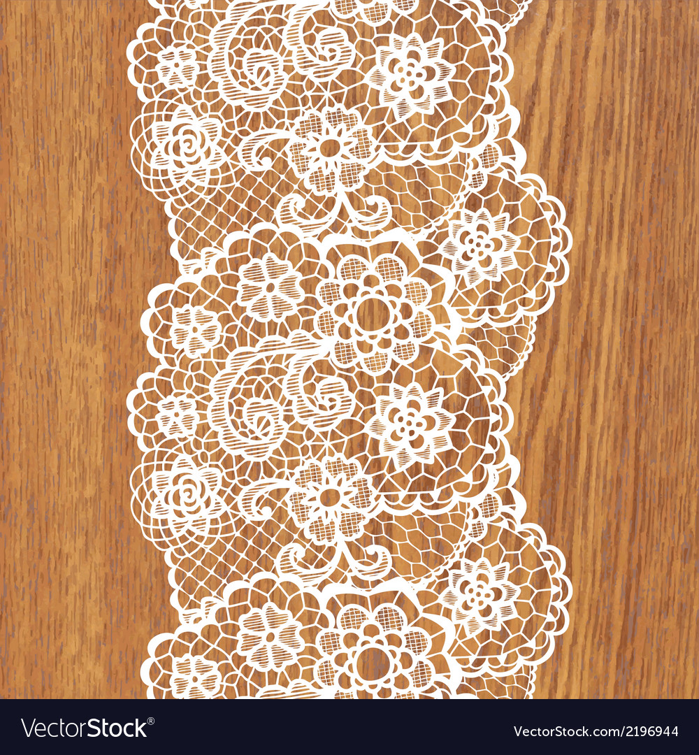 White lace on tree texture Royalty Free Vector Image