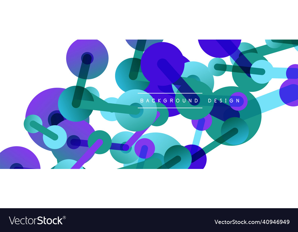 Abstract background round dots connected by lines vector image Abstract background round dots connected by lines