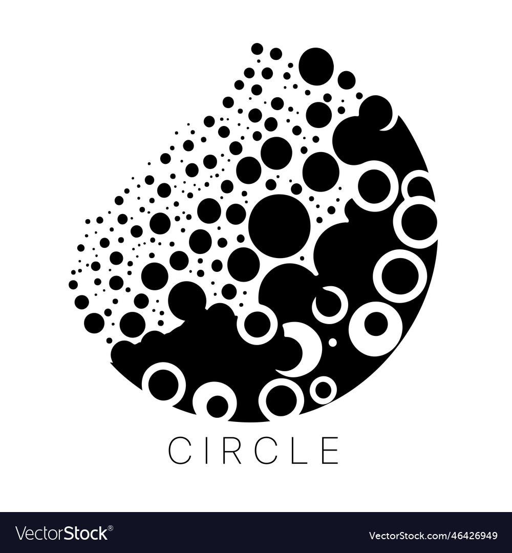 Abstract geometric circle pattern round
