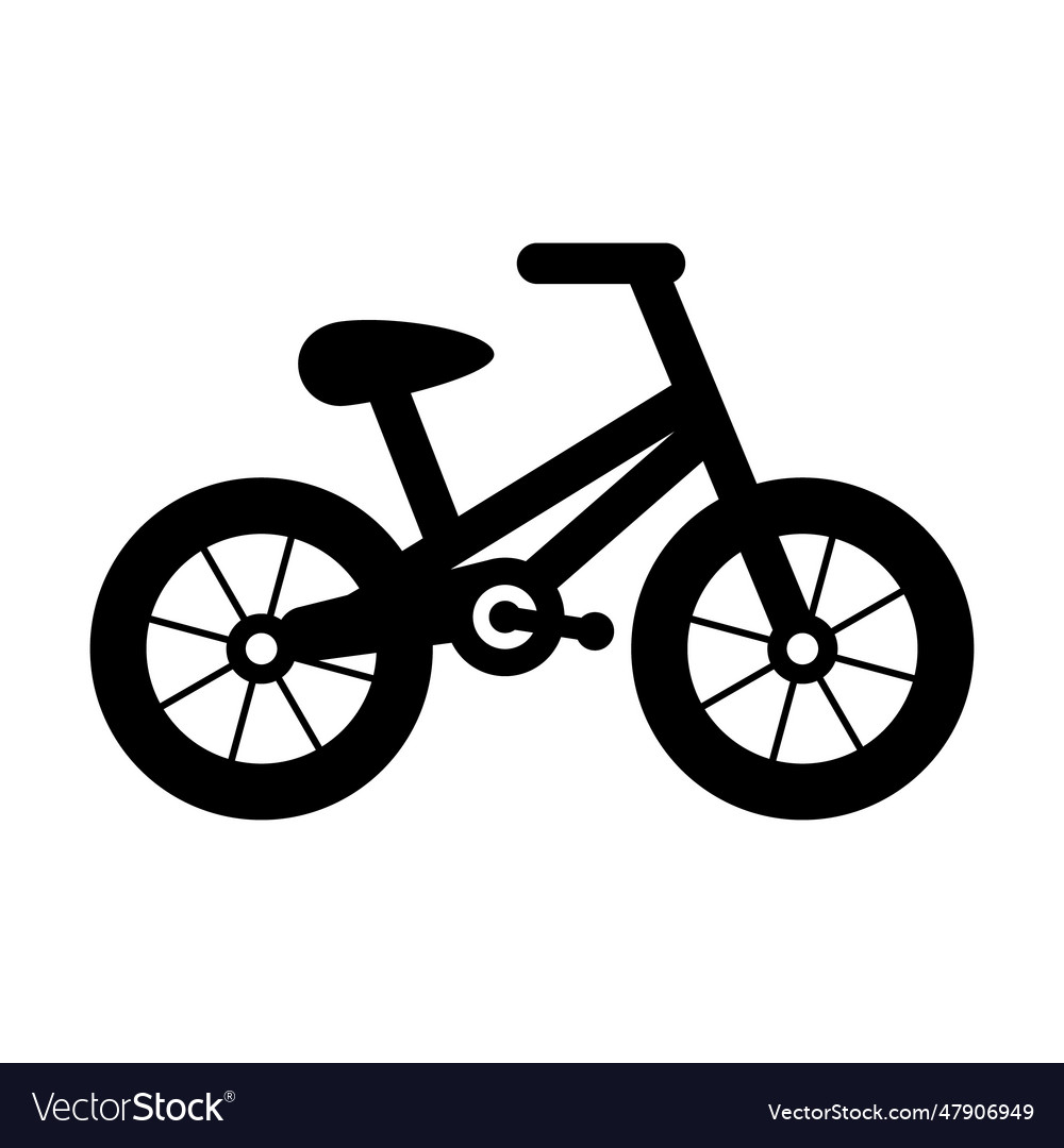 Black bicycle icon simple minimalistic Royalty Free Vector