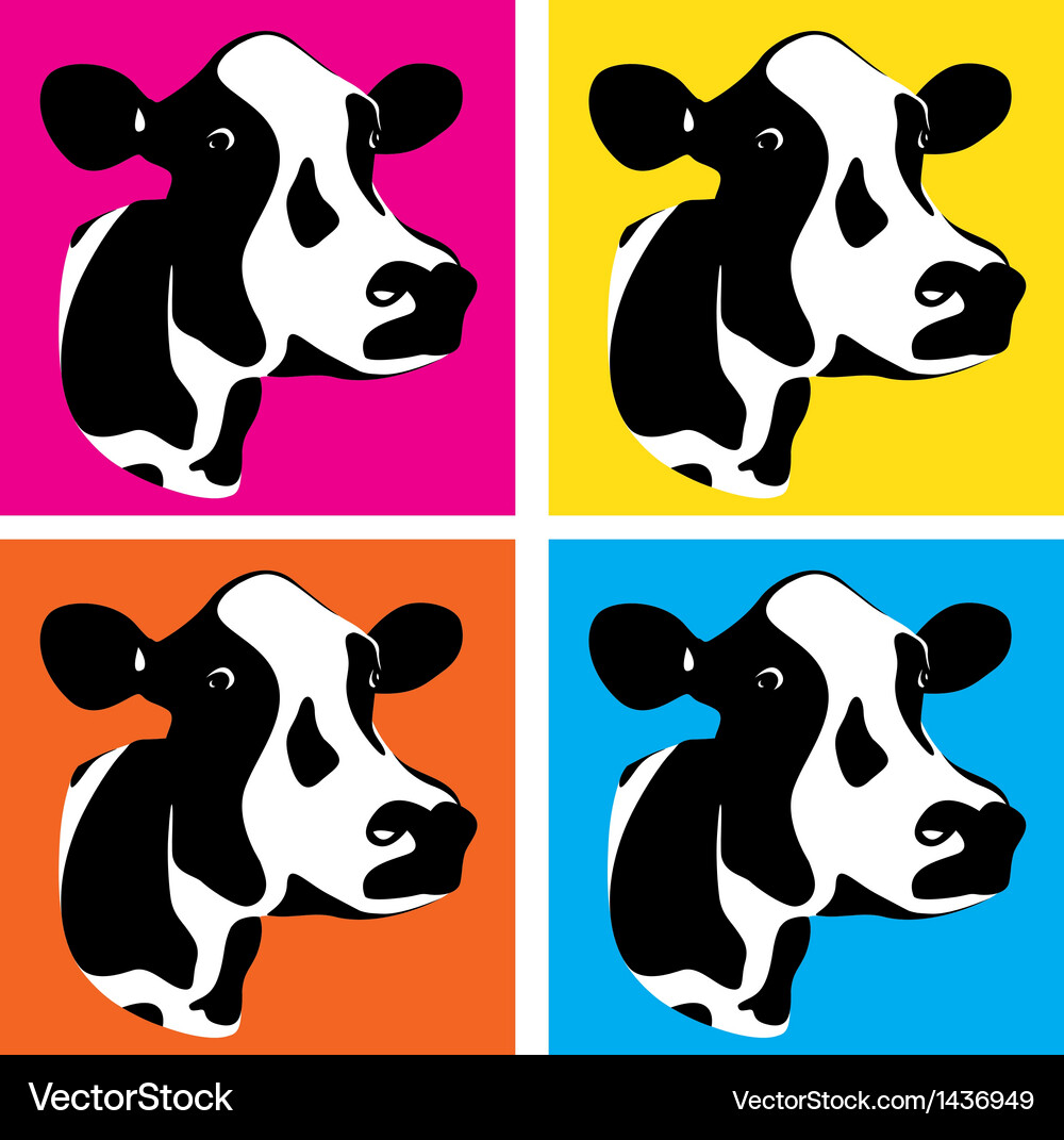 Cow head Royalty Free Vector Image - VectorStock