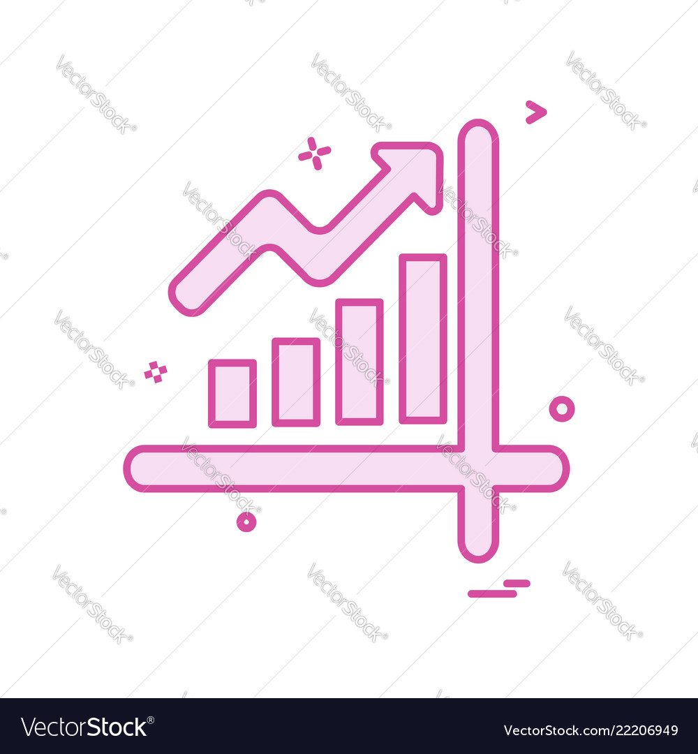 Graph icon design vector image Graph icon design