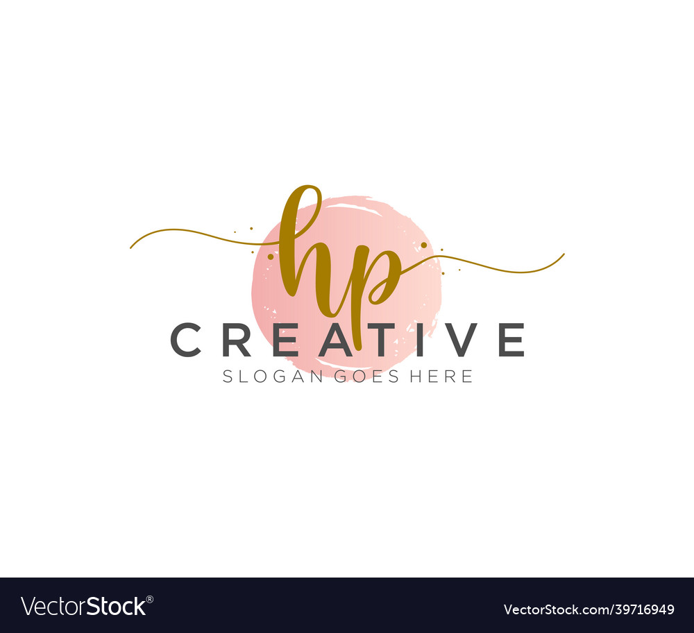 Initial hp feminine logo beauty monogram