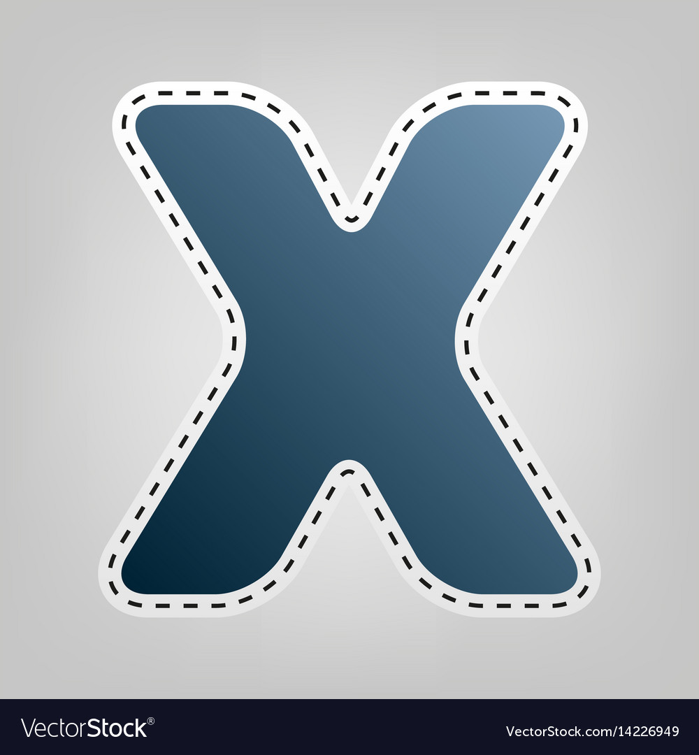 Letter x sign design template element