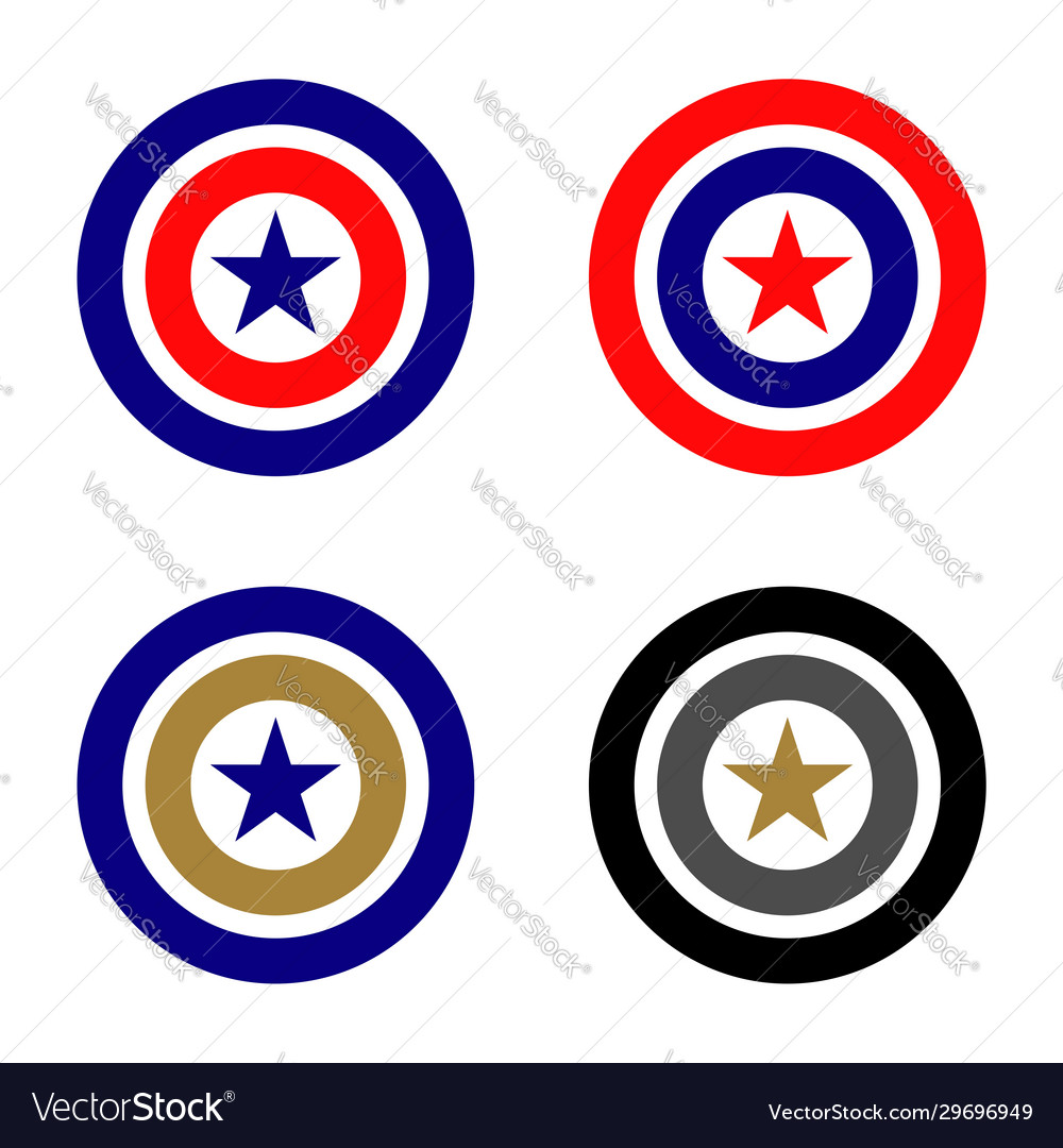 Gold Circle Star Logo Template Illustration Stock Vector (Royalty Free)  523300039 | Shutterstock