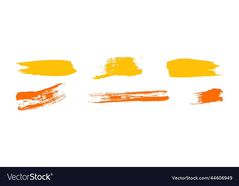 Set of different strokes of colored paint Vector Image